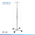 AG-SS009A CE ISO movible acero inoxidable iv ajustable hospital poste